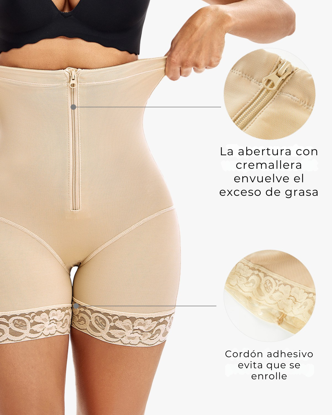 Short Moldeador de Cintura Alta con Efecto Push up y Control de Abdomen (OFERTA 2X1)